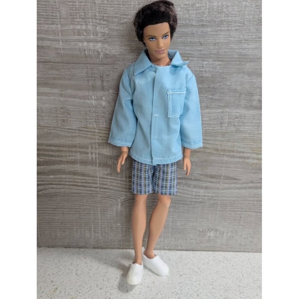 Ken 2009 Fashionistas Doll Rooted Hair Jointed Articulated Brunette #1081HF1